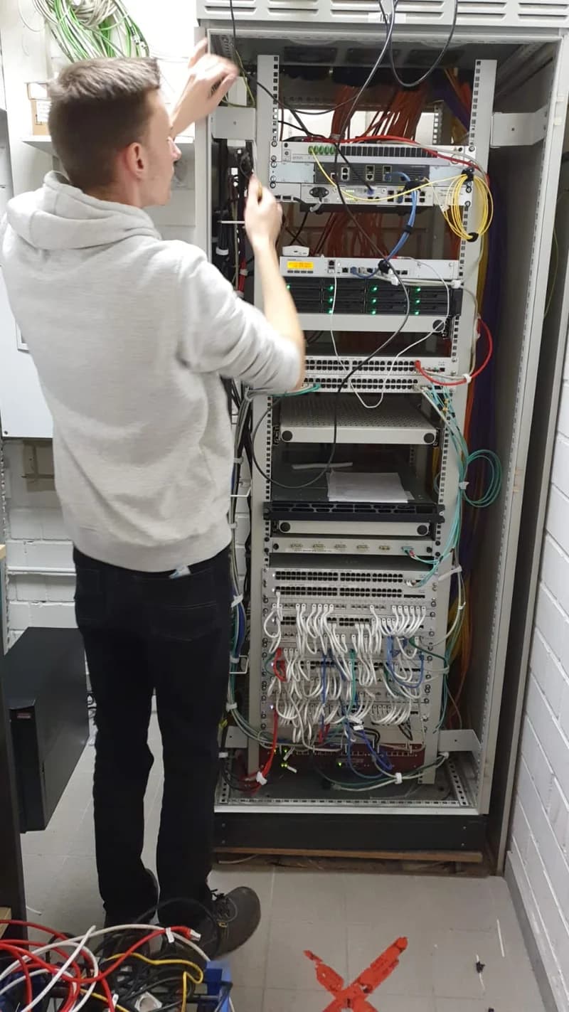 Tim Hunneck während der Ausbildung