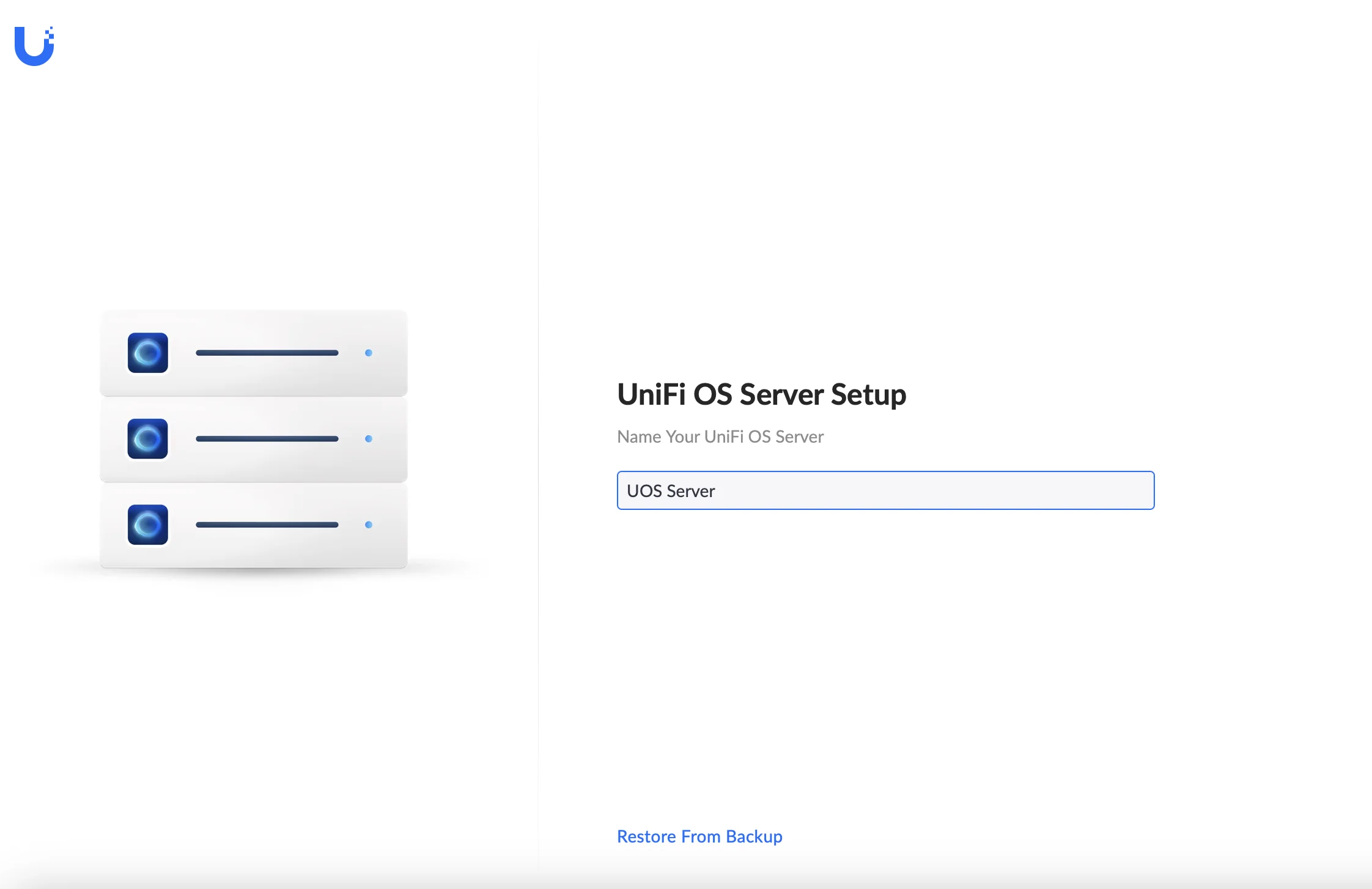 UniFi OS Server Setup — Restore From Backup